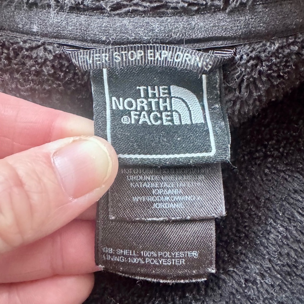 The North Face Soft Shell Wind Jacket Coat Black Fleece Lined Size Small - Picture 8 of 9